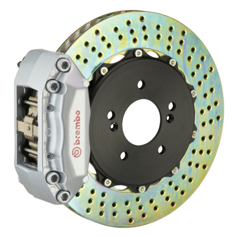 Brembo 16+ Miata MX-5 (ND) Front GT BBK 4 Piston Cast 328x28 2pc Rotor Drilled-Silver