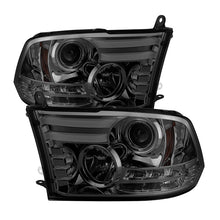 Load image into Gallery viewer, Spyder Dodge Ram 09-12 Projector Headlights Light Bar DRL Smoke PRO-YD-DR09-LBDRL-SM