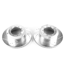 Power Stop 17-22 Ford F-550 Super Duty Rear Drilled & Slotted Rotor - Pair