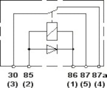 Load image into Gallery viewer, Hella Relay 12V 20/40A Spdt Dio