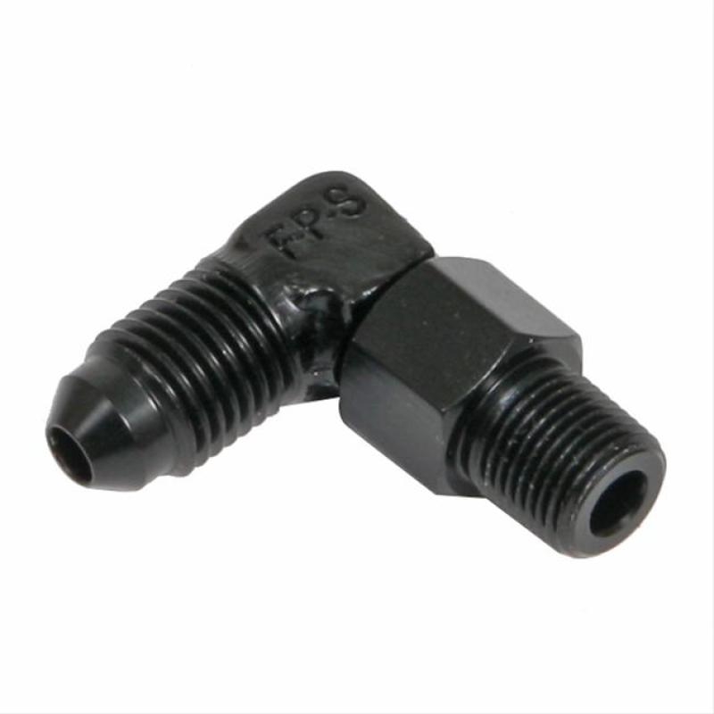 Fragola -10AN x 3/8 NPT 90 Degree Swivel - Black