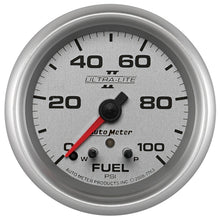 Load image into Gallery viewer, Autometer Ultra-Lite II 2 5/8in 0-100 PSI Full Sweep Electronic Fuel Pressure Gauge