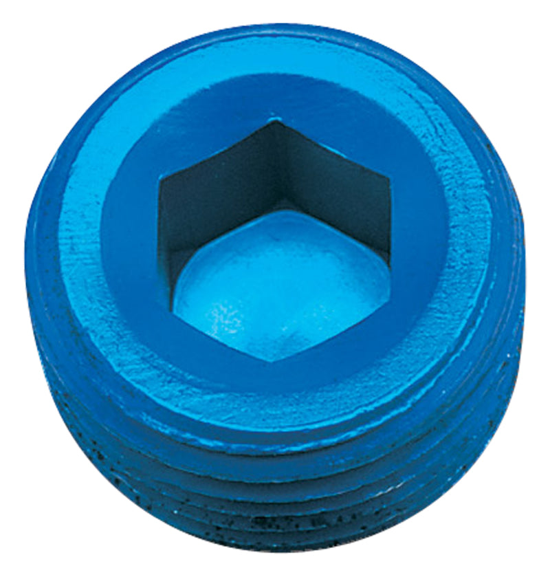 Russell Performance 3/4in Allen Socket Pipe Plug (Blue)