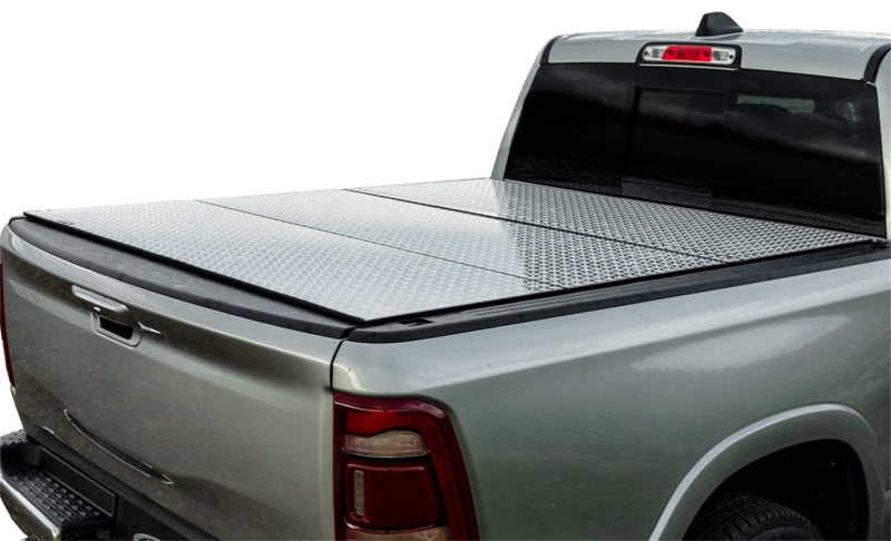 Access LOMAX Diamond Plate Tri-Fold Cover 19+ Ram 2500/3500 6ft 4in Box (w/ RamBox Cargo Mgt System)