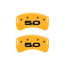 Load image into Gallery viewer, MGP Rear set 2 Caliper Covers Engraved Rear 2015/50 Yellow finish black ch