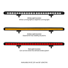Load image into Gallery viewer, Go Rhino Xplor Flash Series Sgl Multi Function LED Light Bar (Track Mount) 10in. - Blk