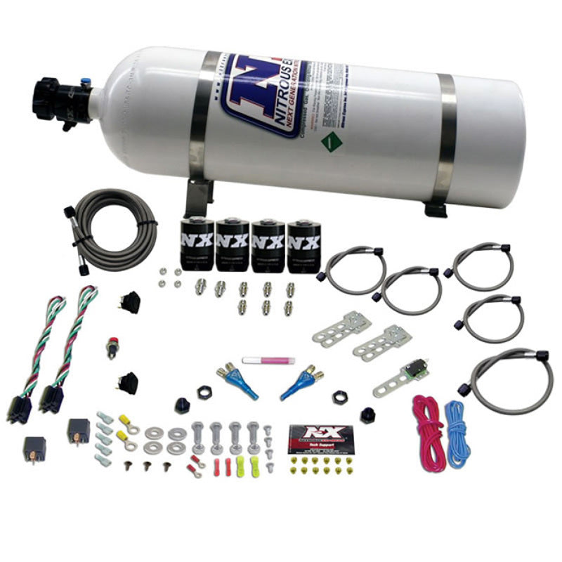 Nitrous Express GM EFI Dual Stage Nitrous Kit (50-150HP x 2) w/15lb Bottle