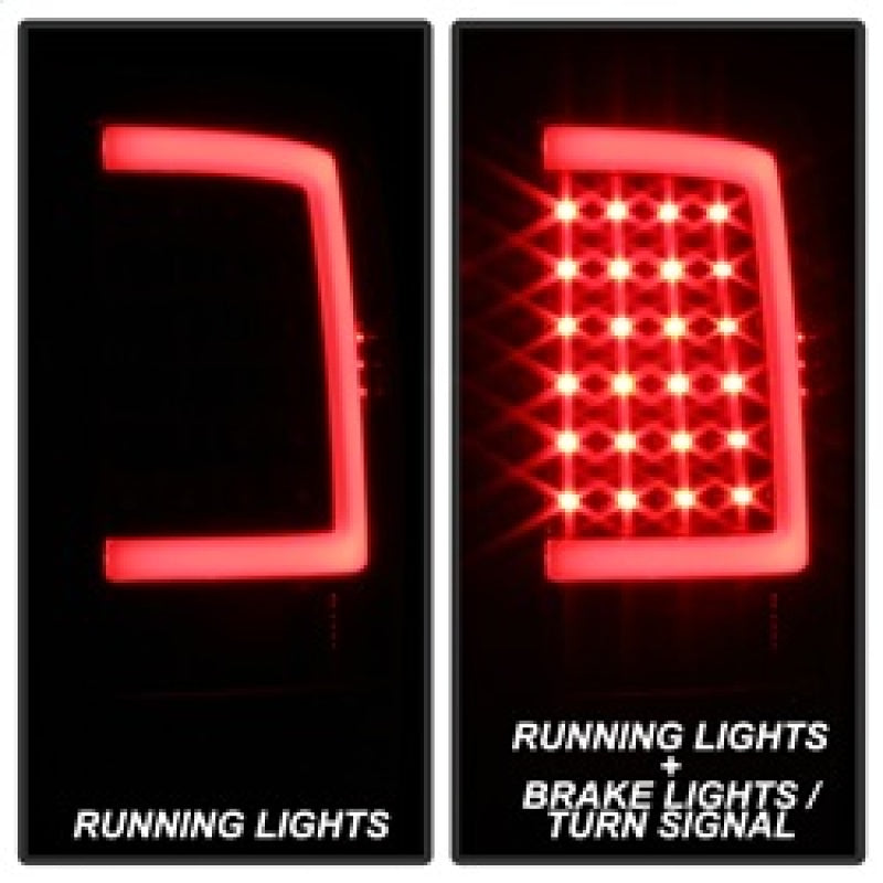 xTune 13-18 Dodge Ram 1500 LED Tail Lights - Black (ALT-ON-DRAM13V2-LBLED-BK)