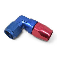 Load image into Gallery viewer, Russell Performance -6 AN Red/Blue 90 Degree Forged Aluminum Swivel Hose End