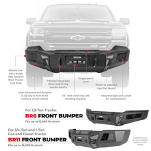 Load image into Gallery viewer, Go Rhino 19-22 Chevrolet Silverado 1500 BR6 Front Bumper Replacement