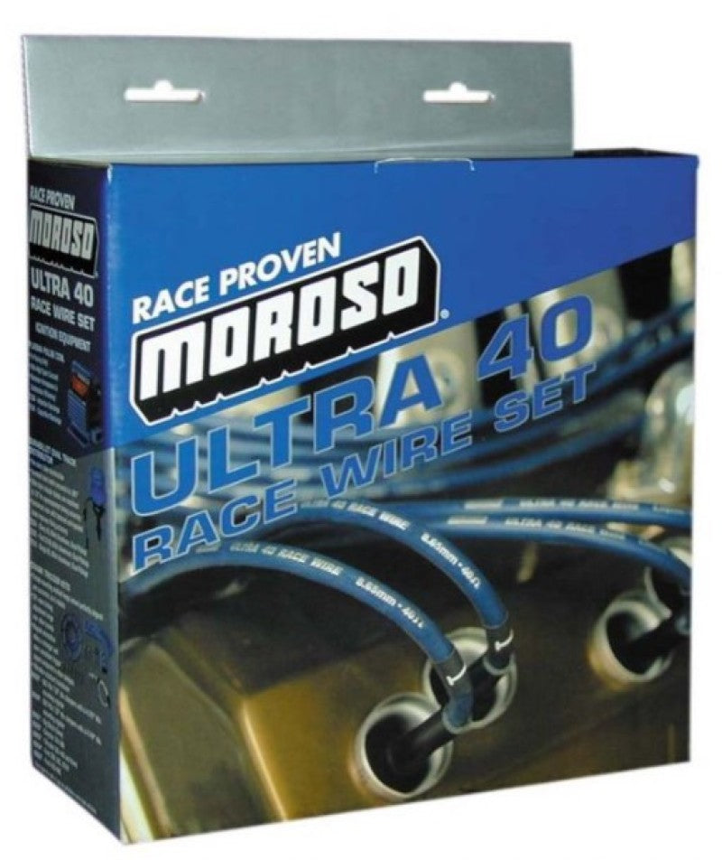 Moroso Ford 289-302 Ignition Wire Set - Ultra 40 - Unsleeved - Non-HEI - Under Header - Red