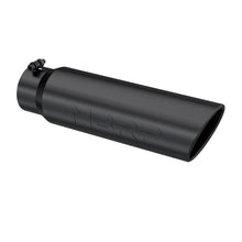 Load image into Gallery viewer, MBRP Universal 5in OD Angled Rolled End 4in Inlet 18in Lgth Black Finish Exhaust Tip