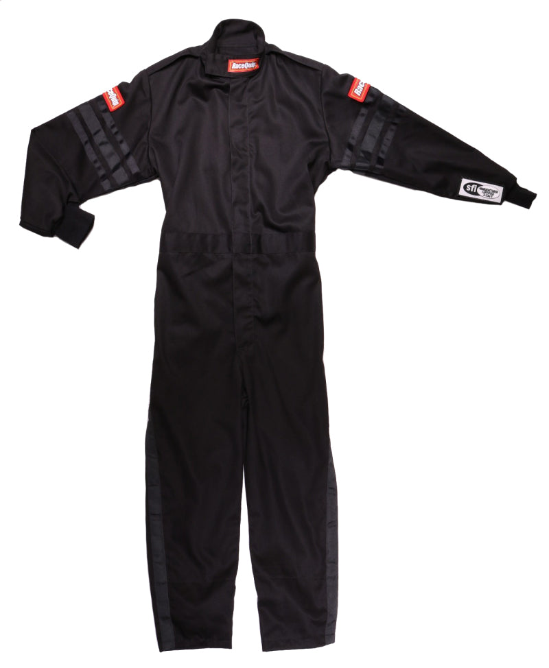 RaceQuip Black Trim SFI-1 JR. Suit - KMedium