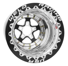 Load image into Gallery viewer, Weld Alumastar 2.0 15x10 / 5x4.5 BP / 4in. BS Polished Wheel - Black Double Bead Lock MT