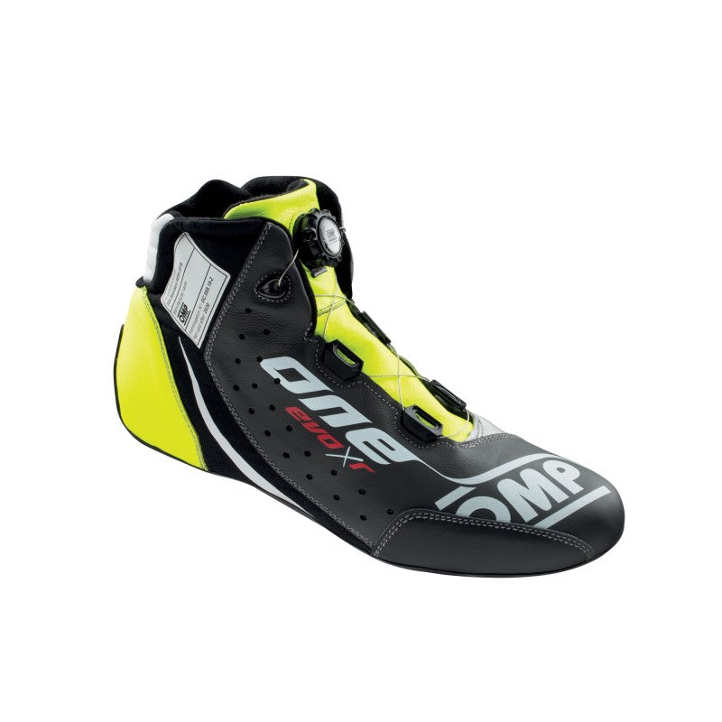 OMP One Evo X R Shoes Black/Silver/Fluorescent Yellow - Size 37 (Fia 8856-2018)