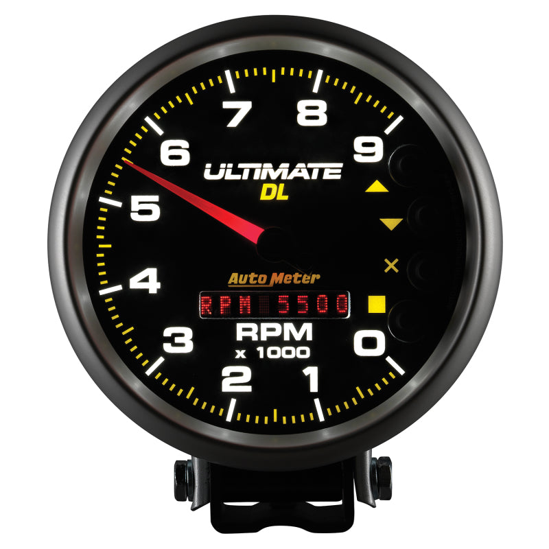 Autometer 5 inch Ultimate DL Playback Tachometer 9000 RPM - Black