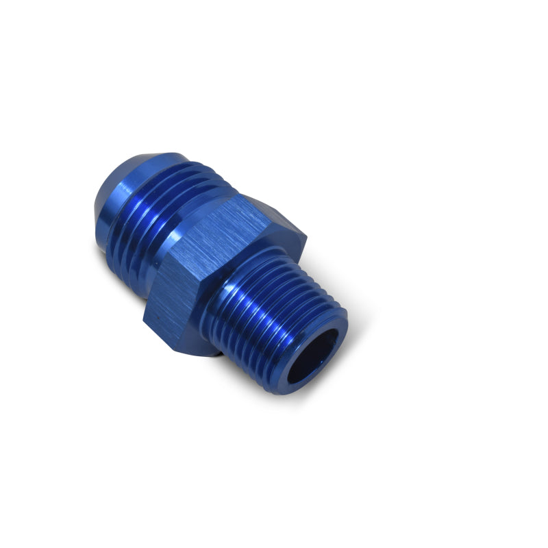 Russell Performance -10 AN to 1/2in NPT Straight Flare to Pipe (Blue)