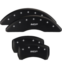 Load image into Gallery viewer, MGP Rear set 2 Caliper Covers Engraved Rear Tiffany Snake Black finish silver ch