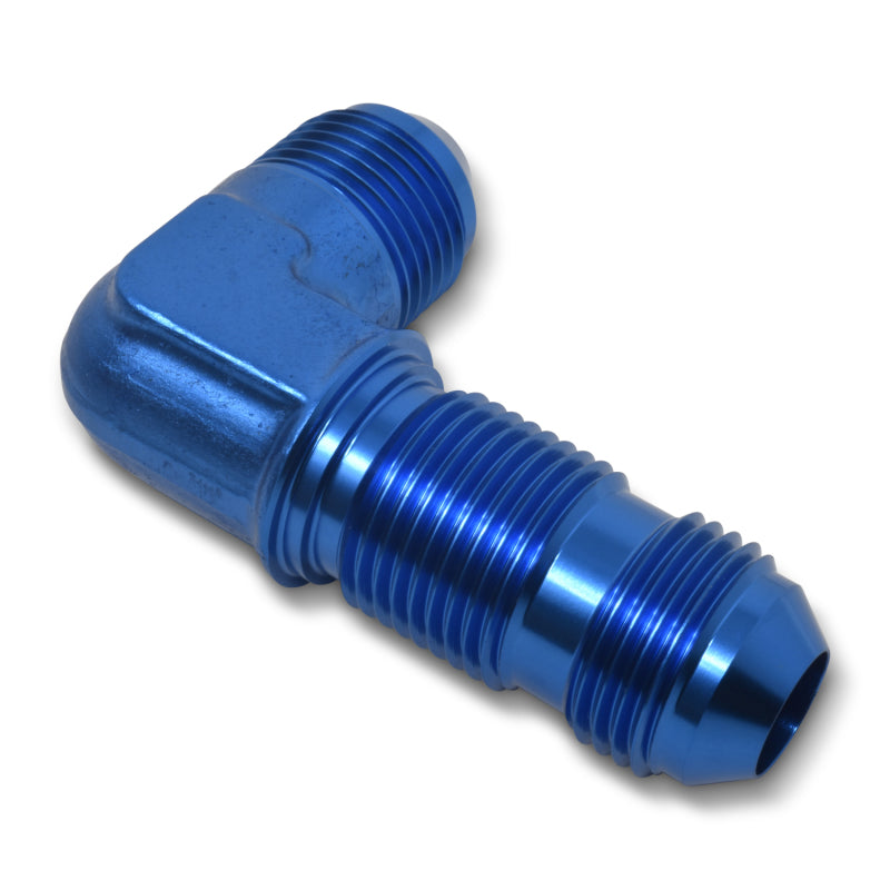 Russell Performance -8 AN 90 Degree Flare Bulkhead (Blue)