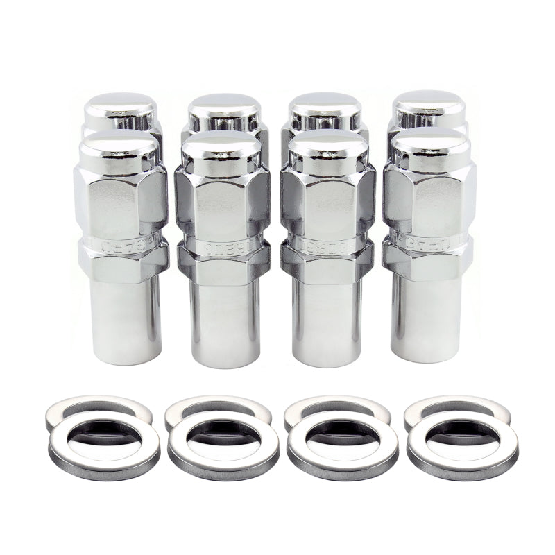 McGard Hex Lug Nut (Long Shank - 1in. / Duplex) - 9/16-18 / 7/8 Hex / 2.425in. L (8-Pack) - Chrome