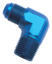 Load image into Gallery viewer, Russell Performance -12 AN to 3/4in NPT 90 Degree Flare to Pipe Adapter (Blue)