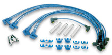 Load image into Gallery viewer, Moroso Chevrolet Small Block Ignition Wire Dress-Up Kit - Pre-HEI - Blue Max - Spiral Core
