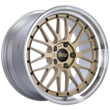 Load image into Gallery viewer, BBS LM 18x10 5x130 ET50 CB 71.6 Gold Center Diamond Cut Lip Wheel