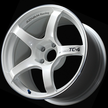 Load image into Gallery viewer, Advan TC4 18x9 +35 5-114.3 Racing White Metallic &amp; Ring Wheel