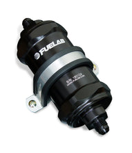 Load image into Gallery viewer, Fuelab 848 In-Line Fuel Filter Standard -8AN In/Out 100 Micron Stainless w/Check Valve - Black