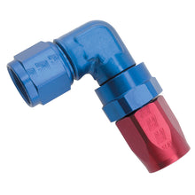 Load image into Gallery viewer, Russell Performance -6 AN Red/Blue 90 Degree Forged Aluminum Swivel Hose End