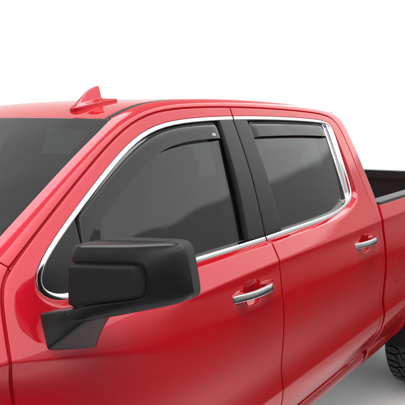 EGR 2019 Chevy 1500 Crew Cab In-Channel Window Visors - Dark Smoke