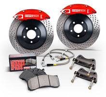 Load image into Gallery viewer, StopTech 05-14 Ford Mustang GT BBK Front ST-60 Red Calipers 1pc 355x32 Slotted Rotors