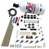 Nitrous Express 8 Cyl Piranha Direct Port 4 Solenoids Nitrous Kit (200-500HP EFI Jets) w/10lb Bottle