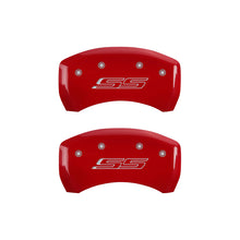 Load image into Gallery viewer, MGP 4 Caliper Covers Engraved Front &amp; Rear Gen 5/SS Red finish silver ch