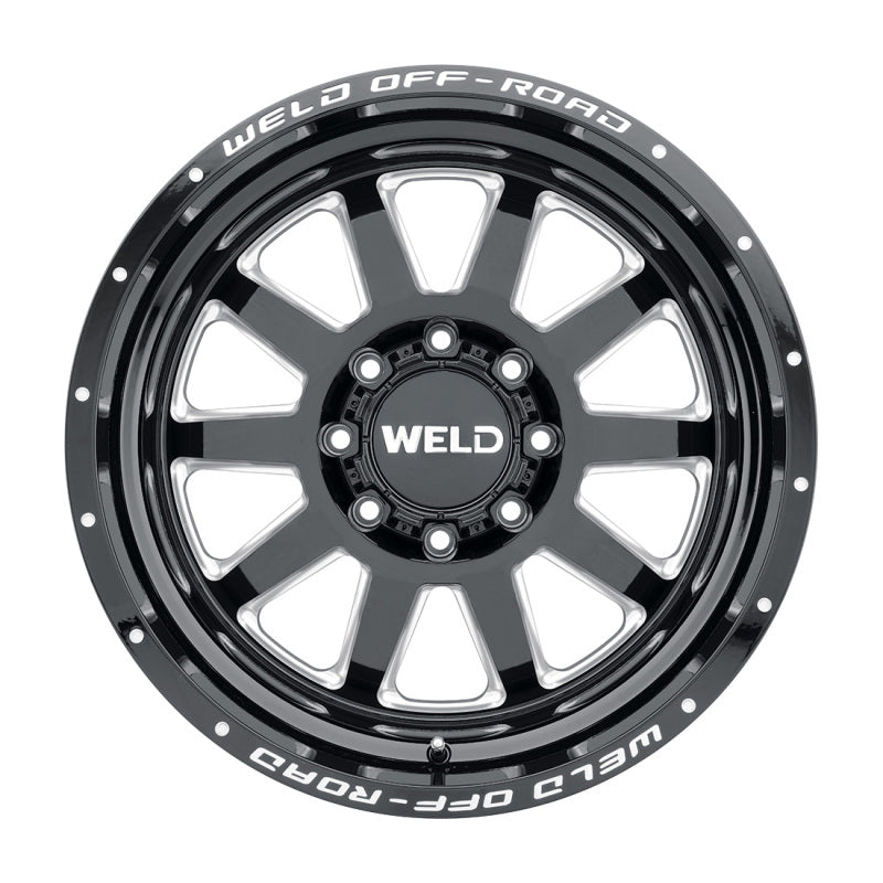 Weld Off-Road W102 20X10 Stealth 8X170 ET-18 BS4.75 Gloss Black MIL 125.1