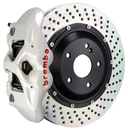 Brembo 15-18 M3 Excl CC Brakes Rr GT BBK 4Pis Cast 380x28 2pc Rotor Drilled-White