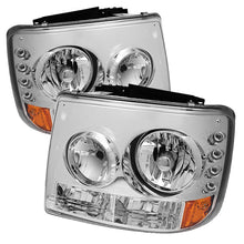 Load image into Gallery viewer, Spyder Chevy Silverado 1500 99-02 ( Not Fit HD Model)LED Crystal Headlights Chr HD-YD-CS99-1PC-AM-C