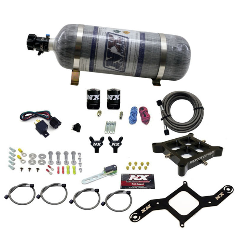 Nitrous Express 4150 Billet Crossbar Pro-Power Nitrous Kit (100-500HP) w/Composite Bottle