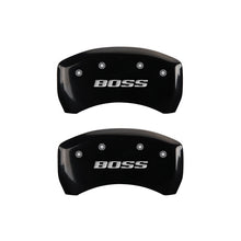 Load image into Gallery viewer, MGP Rear set 2 Caliper Covers Engraved Rear Boss Black finish silver ch