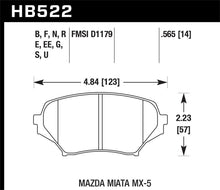 Load image into Gallery viewer, Hawk 2015 Mazda MX-5 Miata 2.0L 25th Anniversary Edition OE Incl.Clips Front ER-1 Brake Pads
