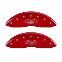 Load image into Gallery viewer, MGP 4 Caliper Covers Engraved Front &amp; Rear MGP Red finish silver ch