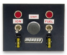 Load image into Gallery viewer, Moroso Toggle Switch Panel - Oval Track - 4in x 5in - Two On/Off Switches