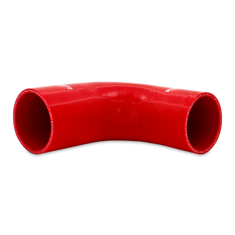 Mishimoto Silicone Reducer Coupler 90 Degree 2.25in to 2.5in - Red