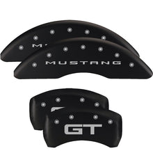 Load image into Gallery viewer, MGP 4 Caliper Covers Engraved Front &amp; Rear Tiffany Snake Black finish silver ch