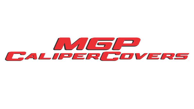 MGP 4 Caliper Covers Engraved Front & Rear GMC Red finish silver ch