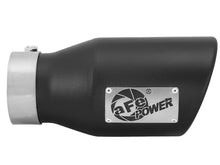 Load image into Gallery viewer, aFe Power Gas Exhaust Tip Black- 3 in In x 4.5 out X 9 in Long Bolt On (Black)