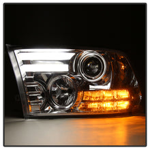 Load image into Gallery viewer, Spyder Dodge Ram 09-12 Projector Headlights Light Bar DRL Chrome PRO-YD-DR09-LBDRL-C