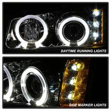 Load image into Gallery viewer, Spyder Chevy Silverado 1500 03-06 Projector Headlights LED Halo LED Ambr Reflctr Ch PRO-YD-CS03-AM-C