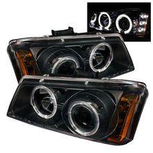 Load image into Gallery viewer, Spyder Chevy Silverado 1500 03-06 Projector LED Halo LED Amber Reflctr Blk PRO-YD-CS03-AM-BK