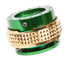 Load image into Gallery viewer, NRG Quick Release Kit - Pyramid Edition - Green Body / Chrome Gold Pyramid Ring